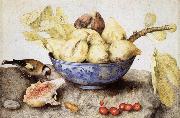 Giovanna Garzoni Chinese Cup with Figs,Cherries and Goldfinch China oil painting reproduction